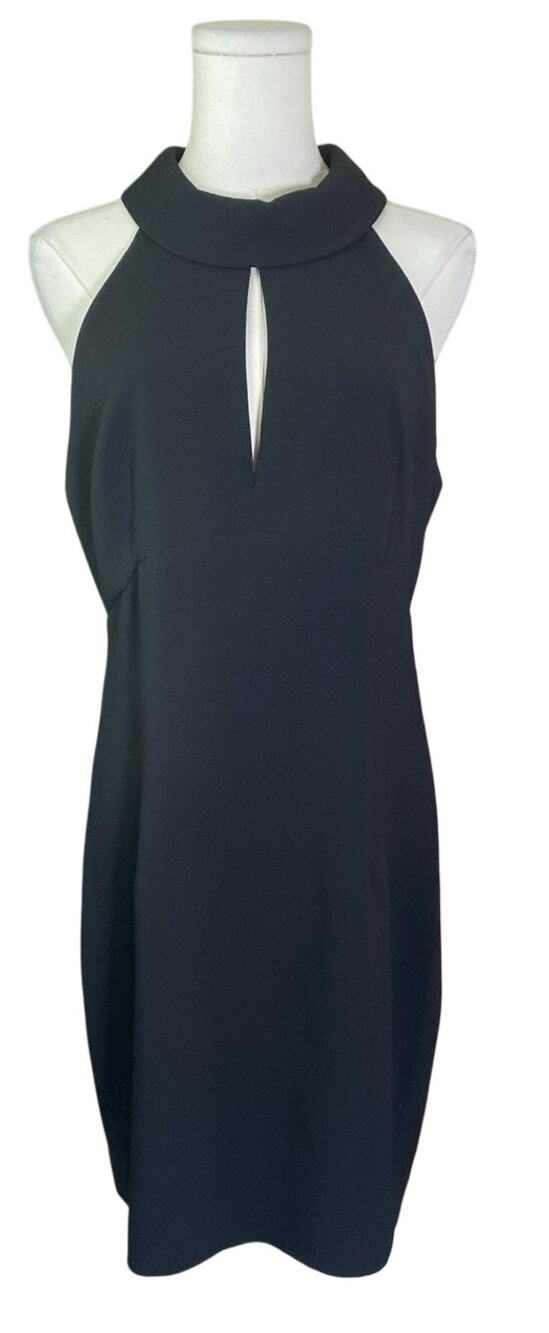 Trina Turk Womens Black Sleeveless Cutout Sheath Dress Size 10 LBD Career